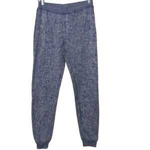 B.B. Jeans Womens Blue Knit Jogger Pants Size L Polyester Elastic Waistband Ribb